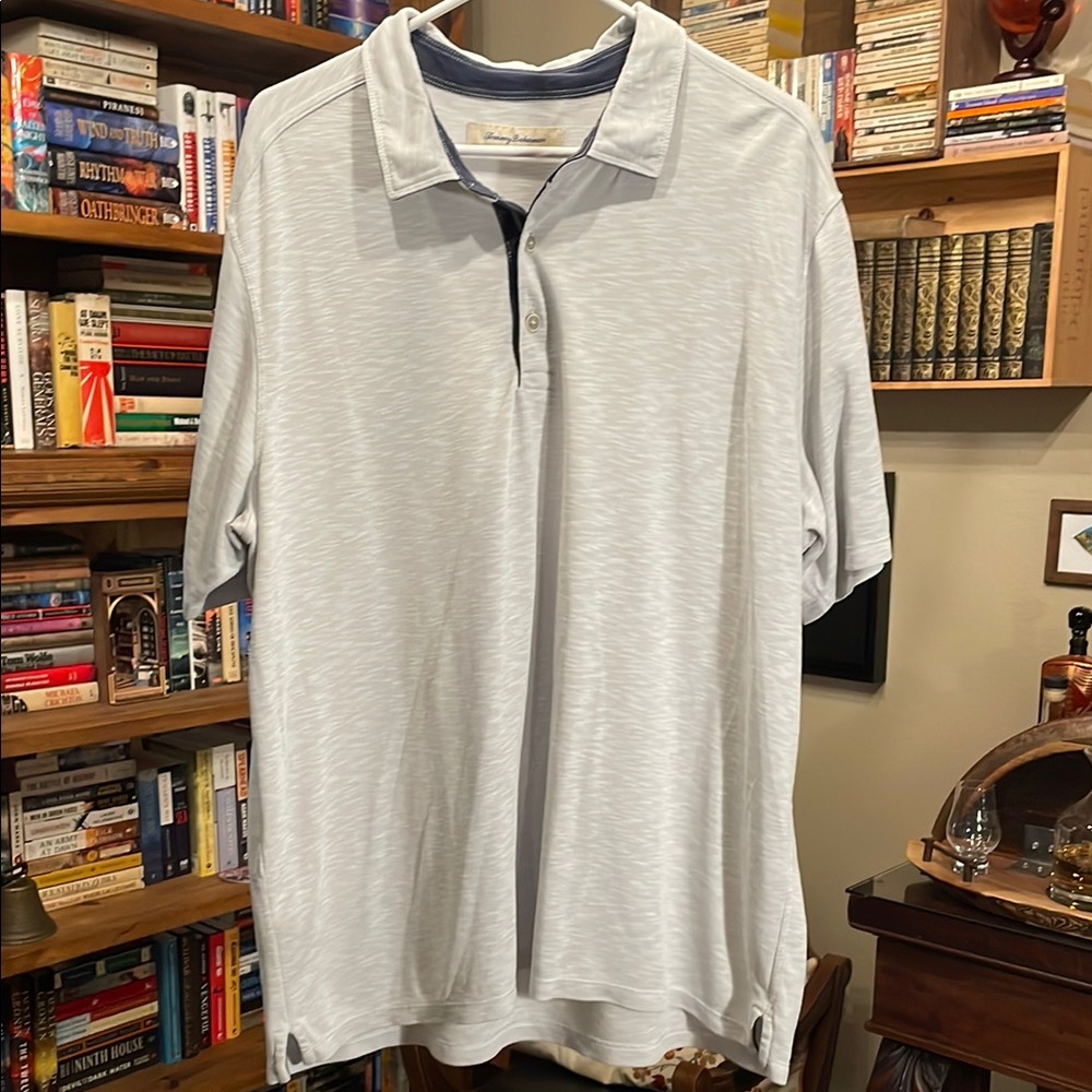 Tommy Bahama Gray Polo Shirt Versatile Casual Wear